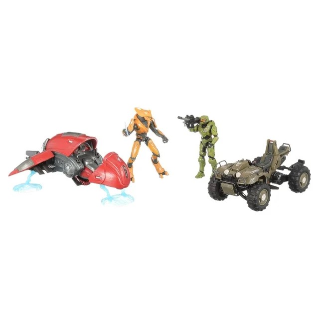 Halo Infinite Set figuras y vehículos Mongoose y Banished Ghost