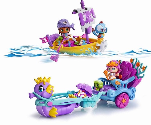 Pinypon carruaje sirena y barco pirata