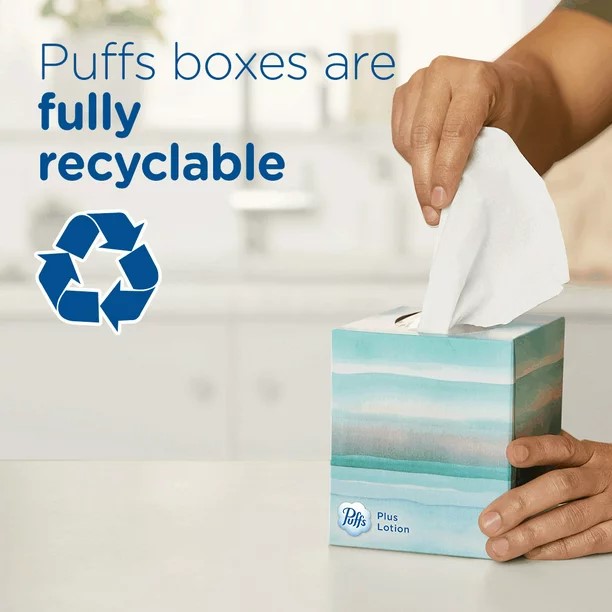 Pañuelos desechables PUFFS 6 cajas x 124 unds - imagen adicional