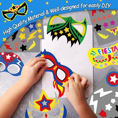 Kit 24 Antifaces de superhéroe personalizables - imagen adicional