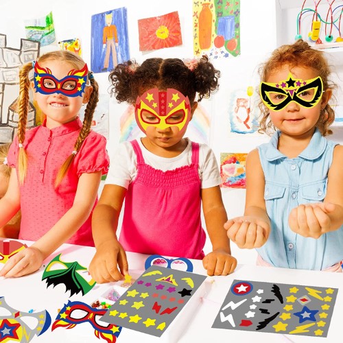 Kit 24 Antifaces de superhéroe personalizables - imagen adicional