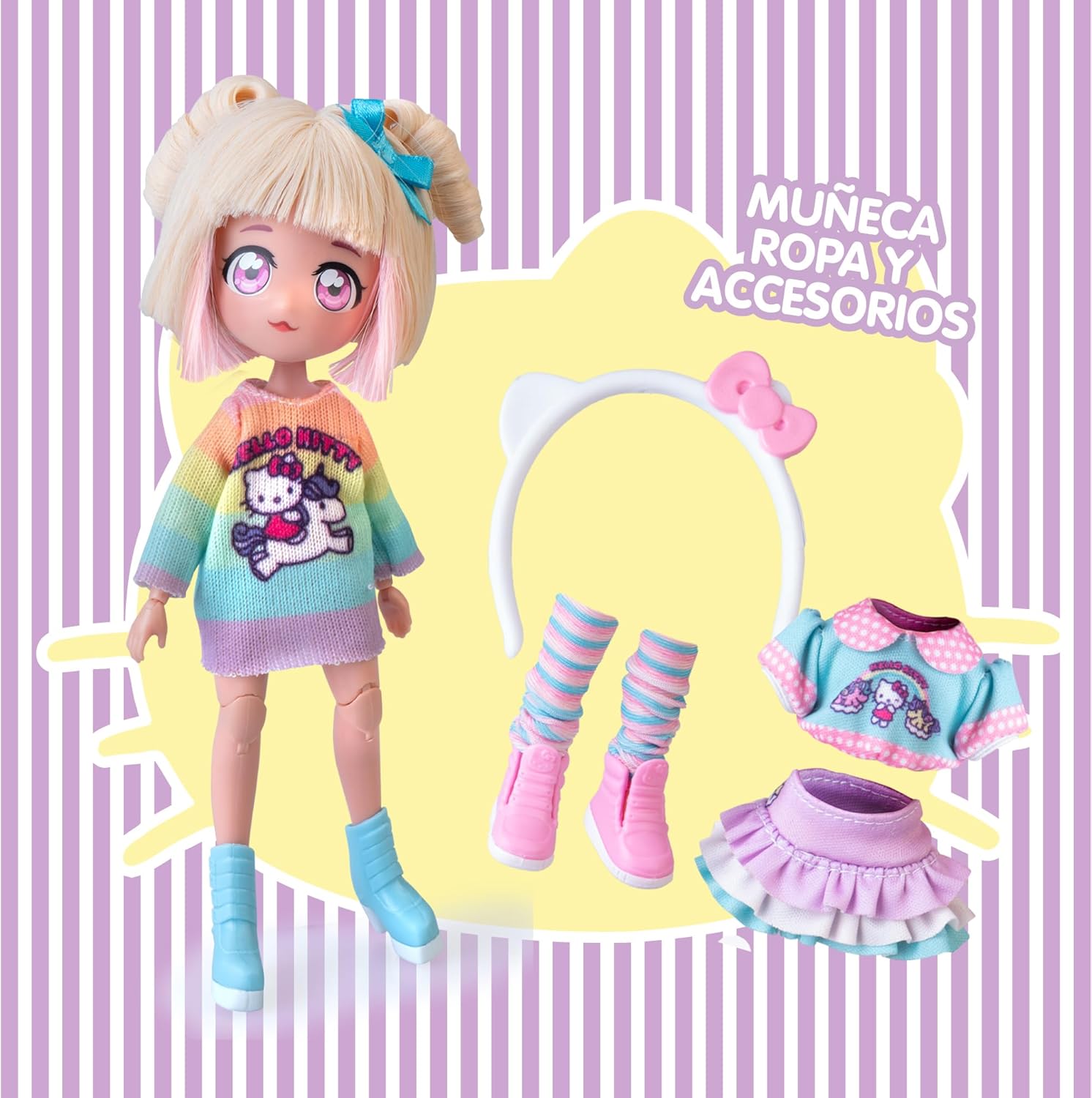 Muñeca manga 4SF Hello Kitty Fashion Unicorns - imagen adicional