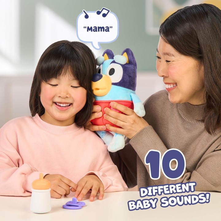 Bluey peluche interactivo de Bluey Bebé cuidaditos - imagen adicional