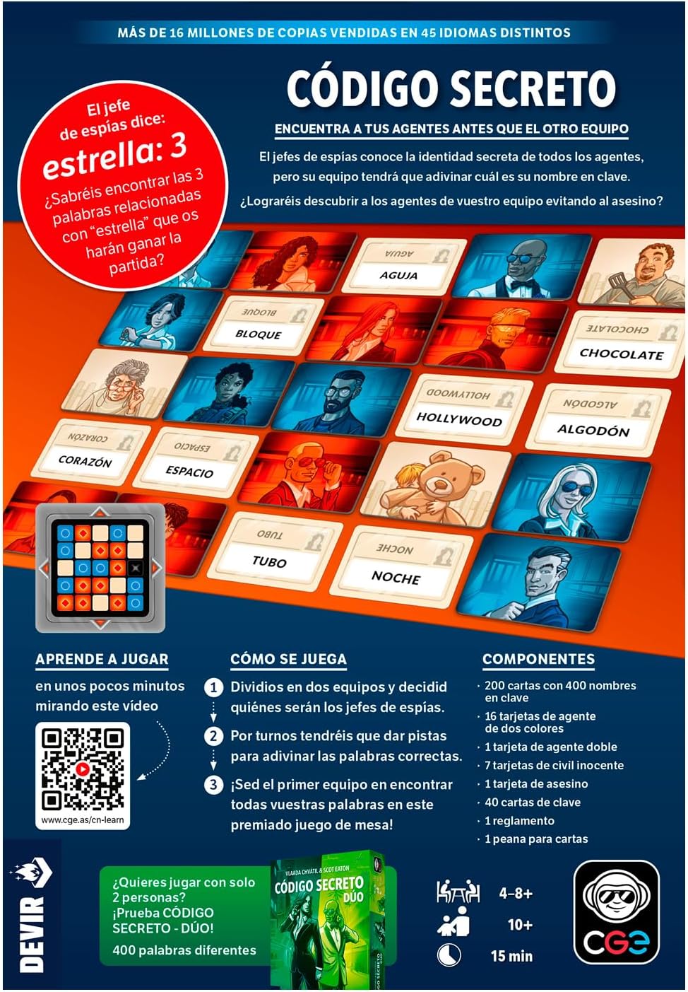 Juego de Mesa Código Secreto DEVIR BGCOSE - imagen adicional