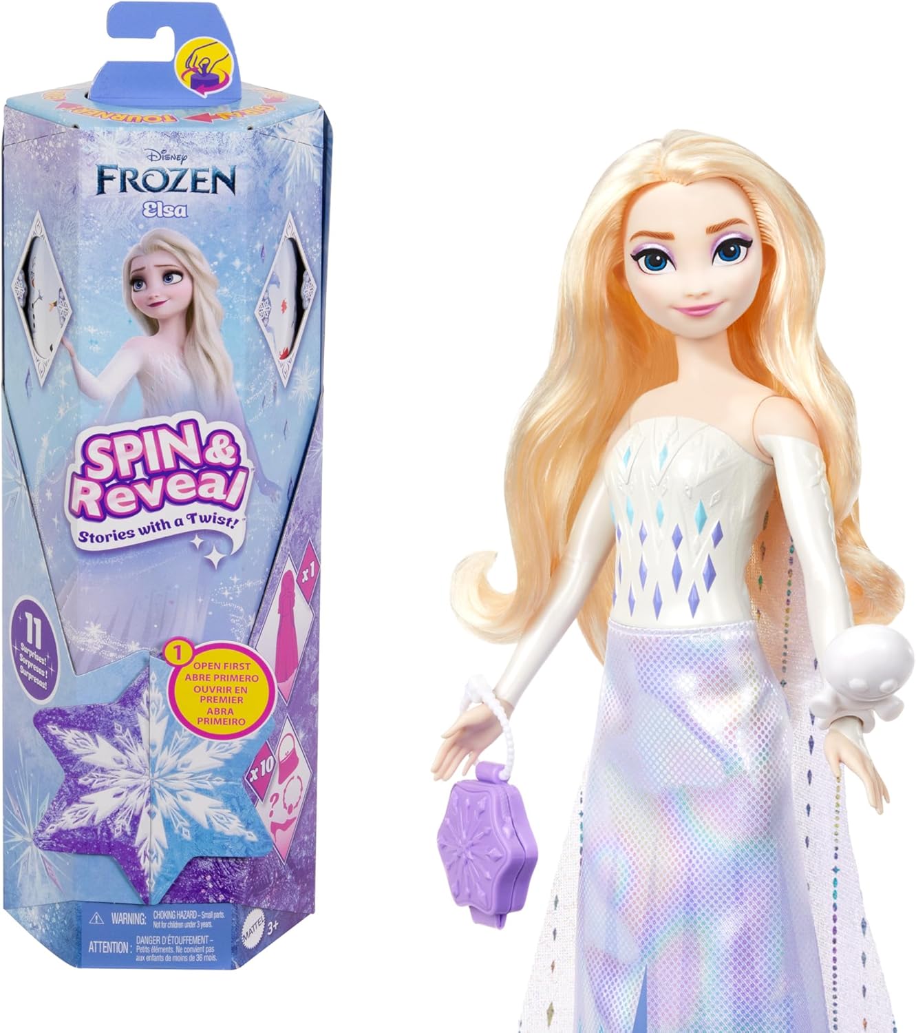 Disney Frozen muñeca Elsa Spin & Reveal HTG25