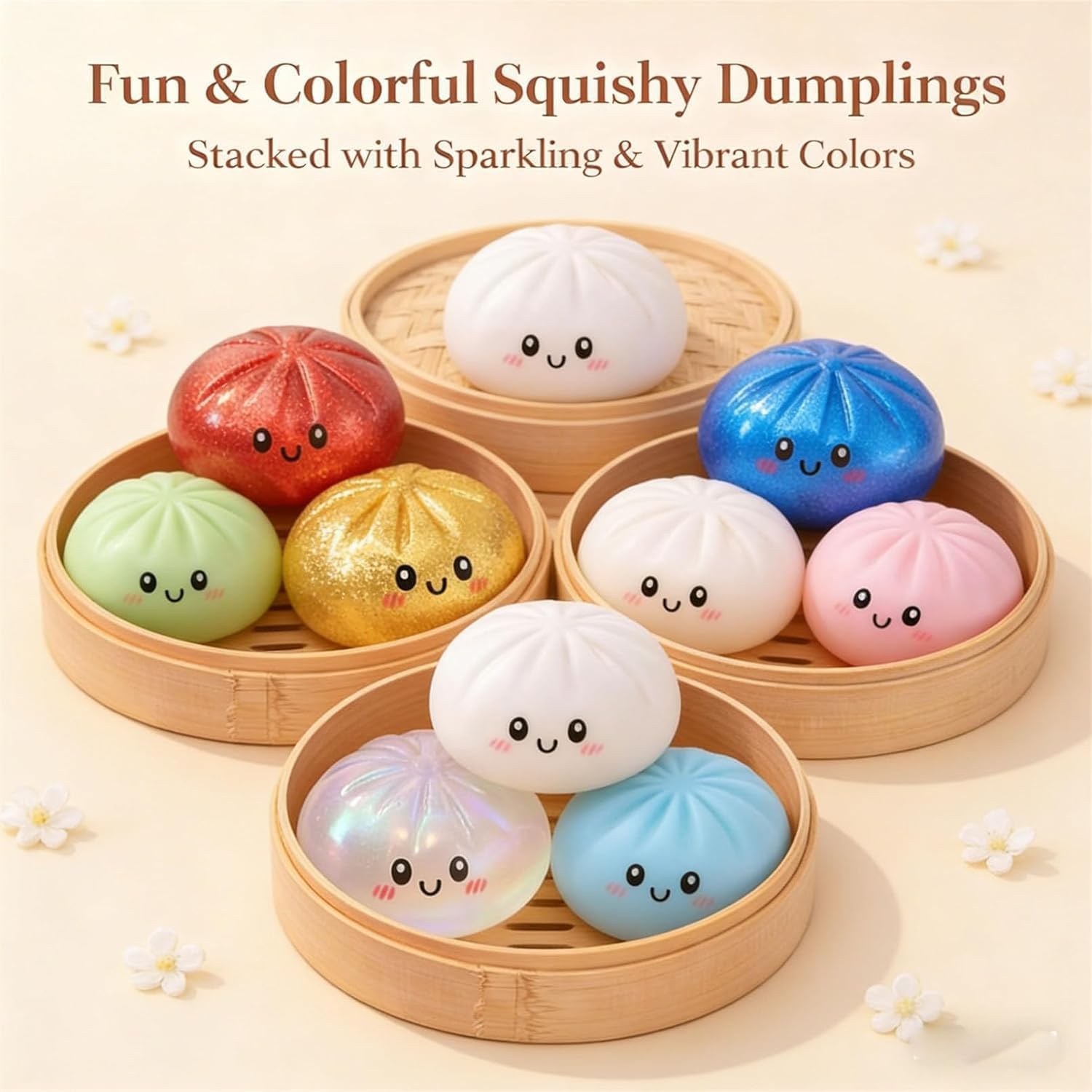 Glitter Dumpling Squishy Box Cofre Slime Sorpresa - imagen adicional