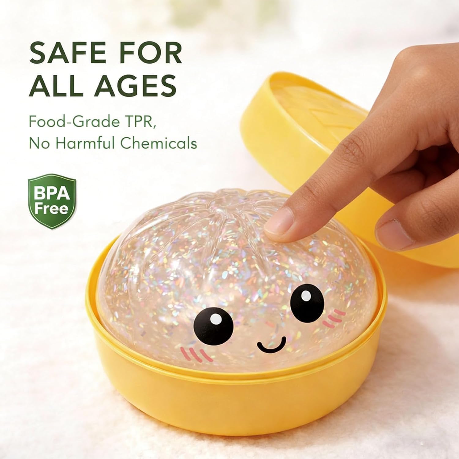 Glitter Dumpling Squishy Box Cofre Slime Sorpresa - imagen adicional