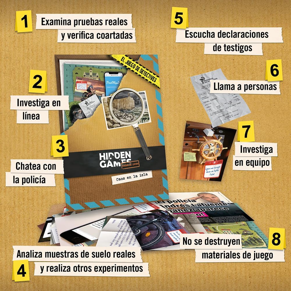 Hidden Games Juego de Detectives Caos en la isla - imagen adicional