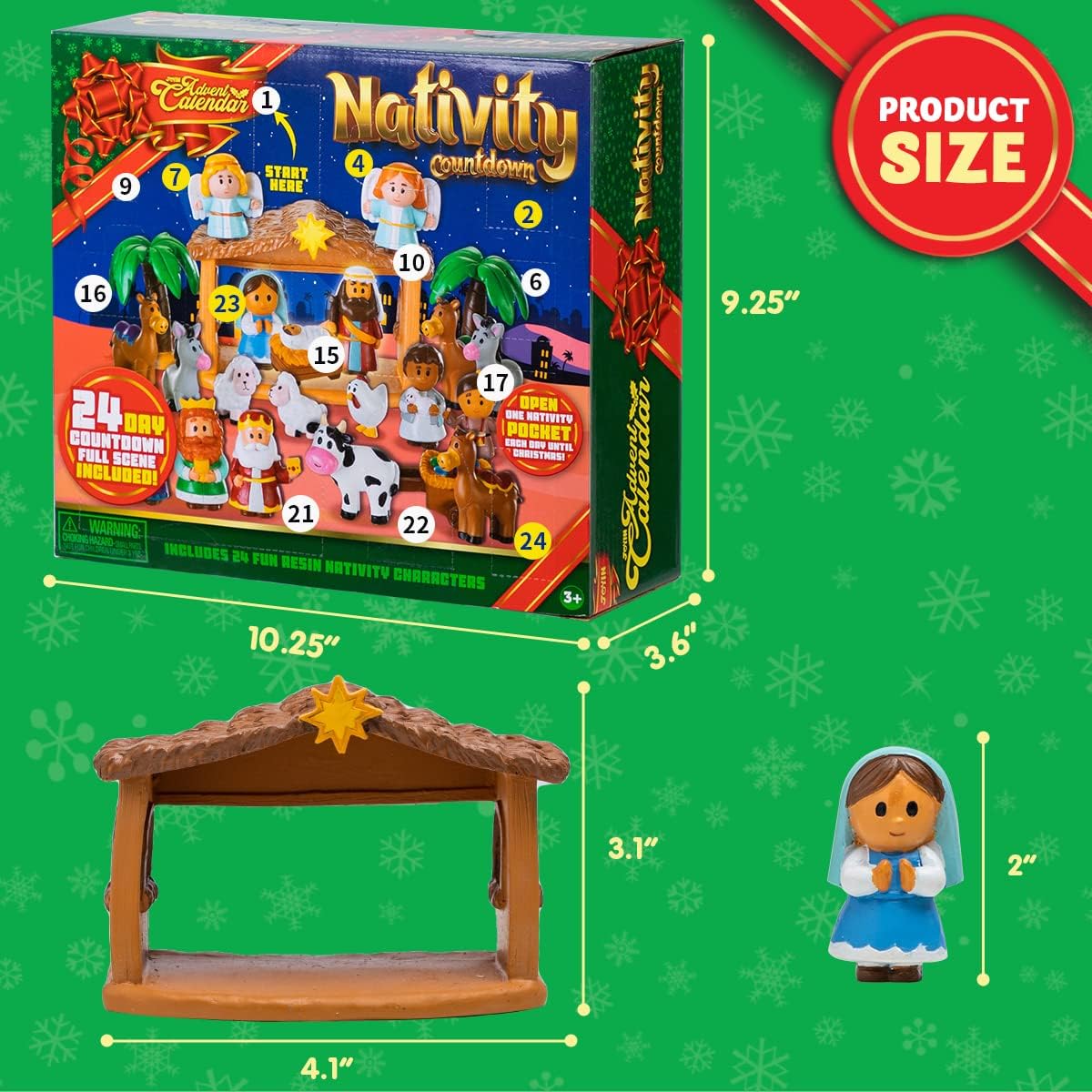Calendario de Adviento Belén Set 24 pcs - imagen adicional