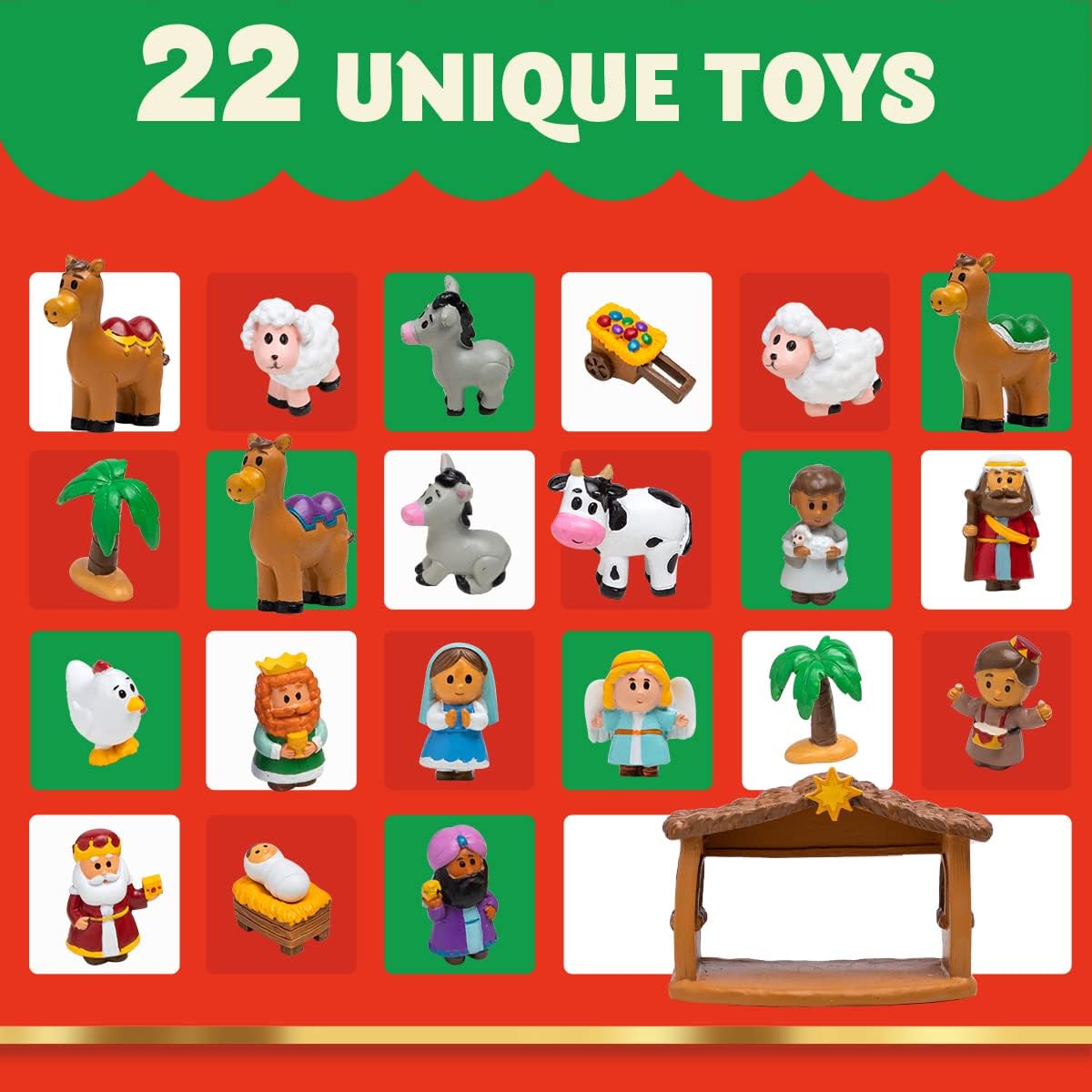 Calendario de Adviento Belén Set 24 pcs - imagen adicional