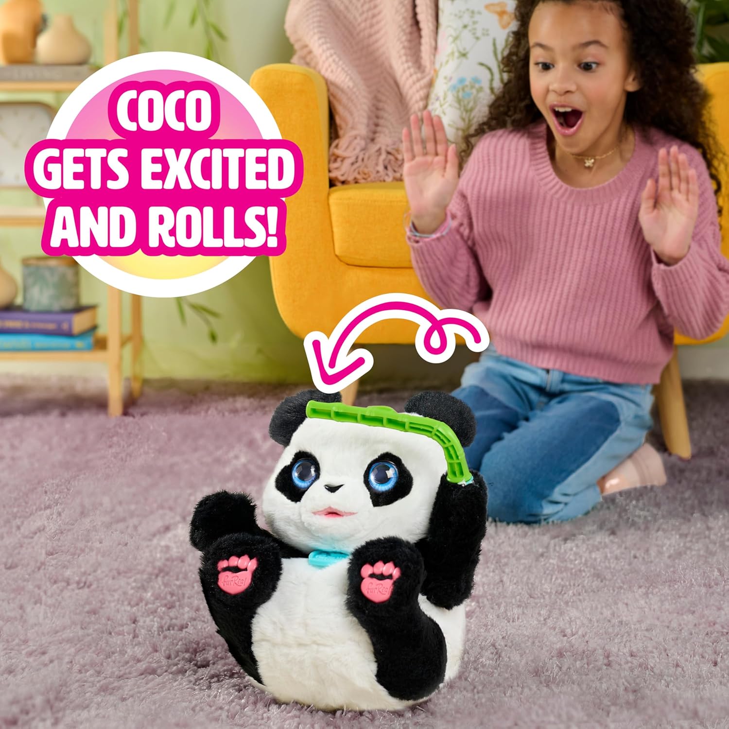FurReal mascota interactiva Coco la Panda volteretas - imagen adicional