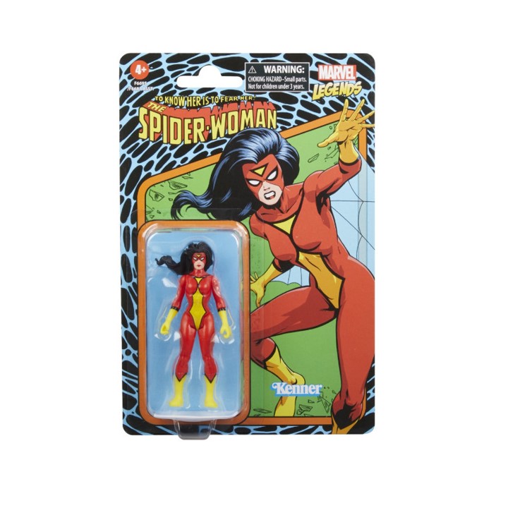 Marvel Legends figura retro de la Mujer Araña Kenner - vista alternativa