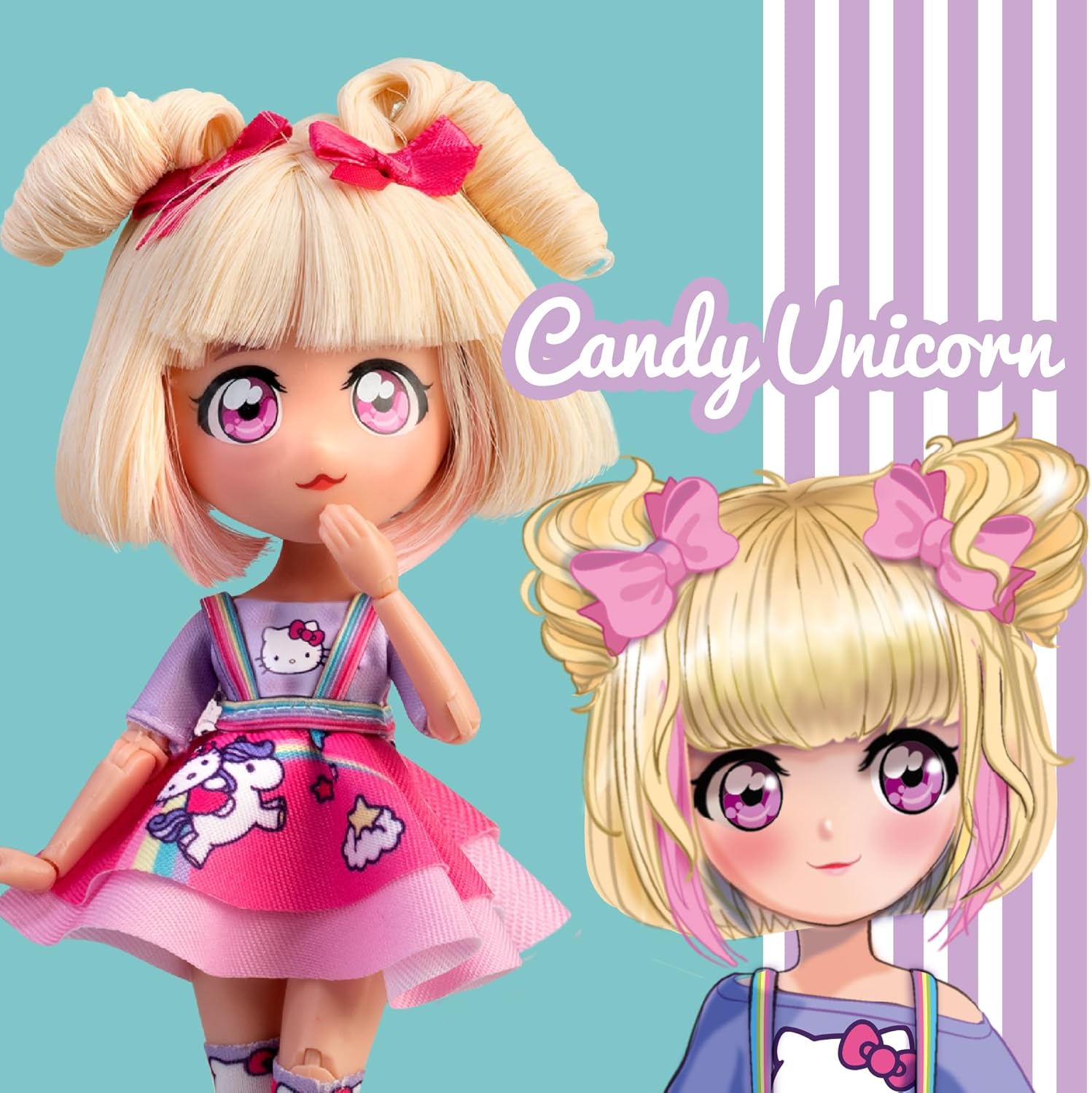 Muñeca manga 4SF Hello Kitty Candy Unicorn - imagen adicional