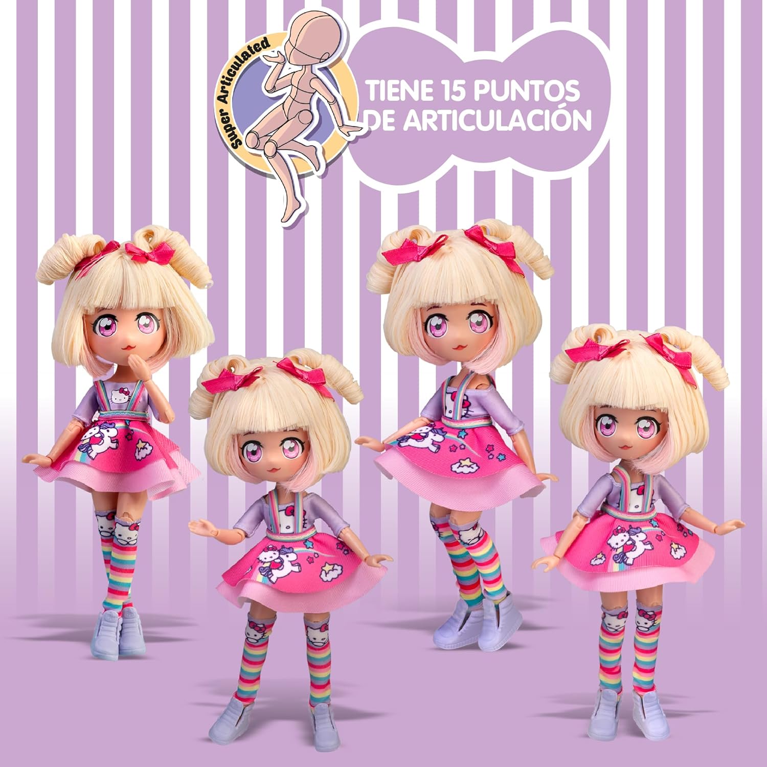 Muñeca manga 4SF Hello Kitty Candy Unicorn - imagen adicional