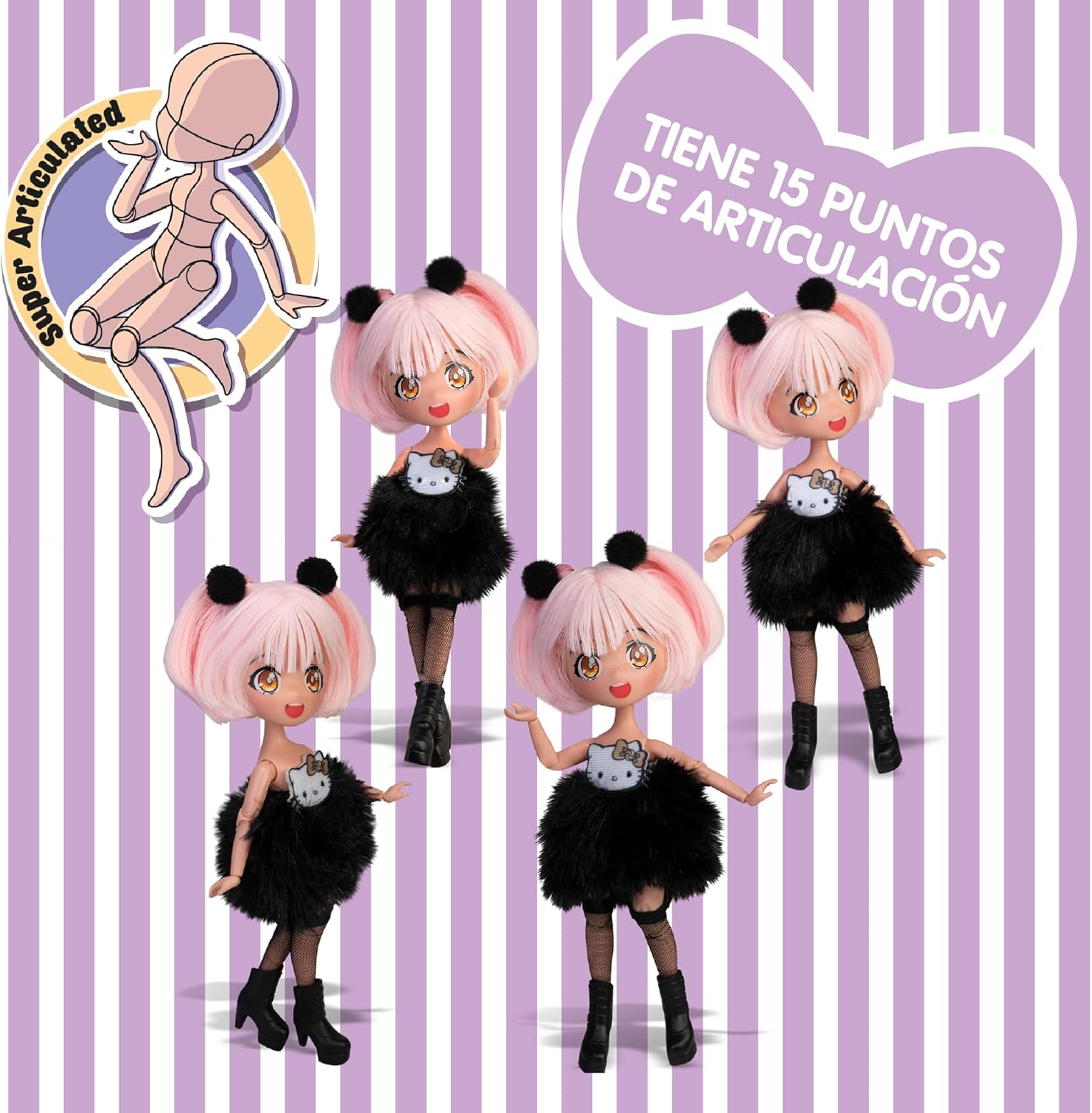 Muñeca manga 4SF Hello Kitty Golden Diva - imagen adicional