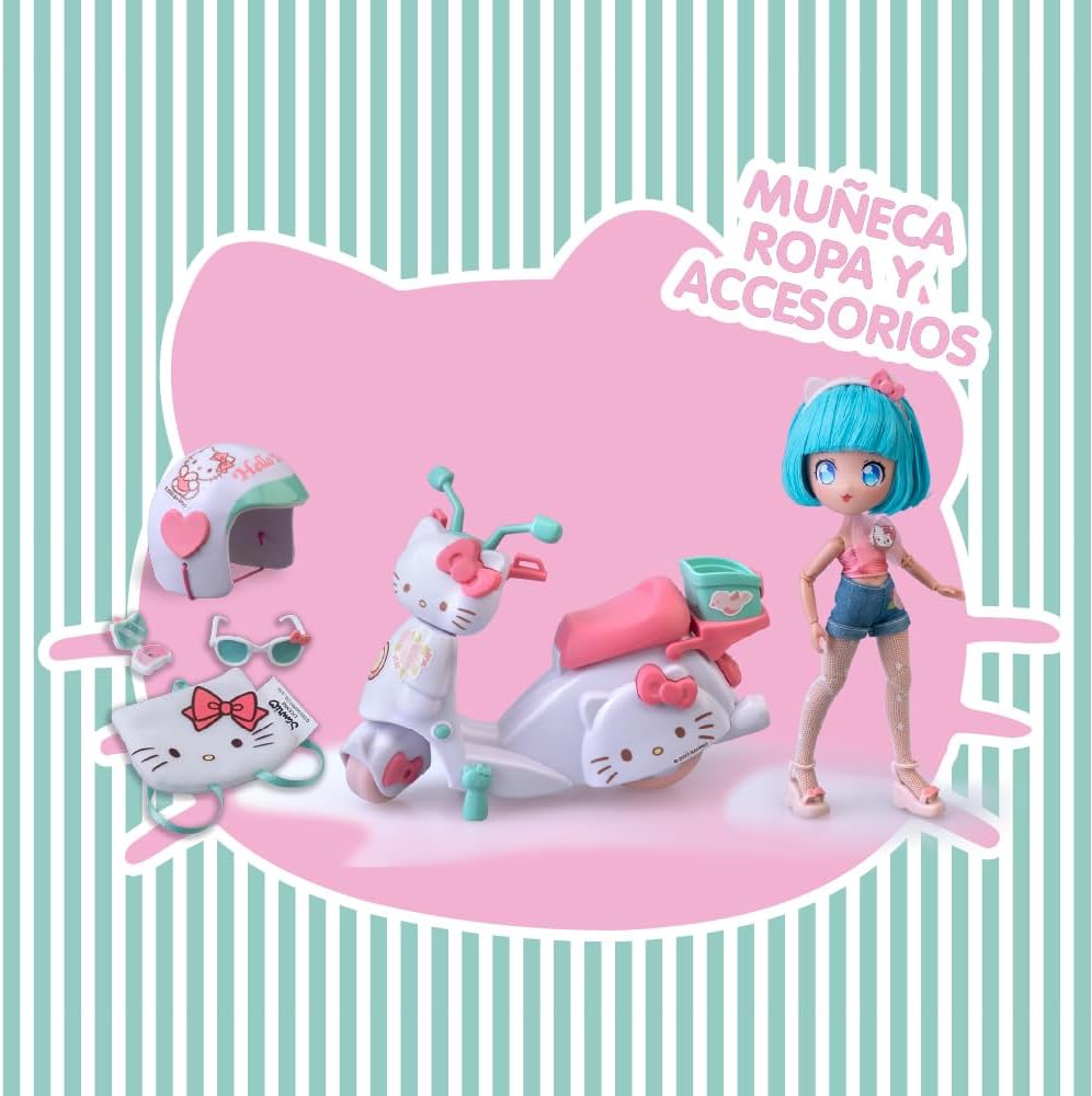 Muñeca manga 4SF con Scooter Rosa Hello Kitty - imagen adicional