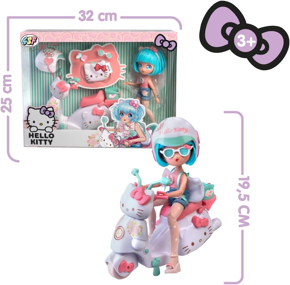 Muñeca manga 4SF con Scooter Rosa Hello Kitty - imagen adicional