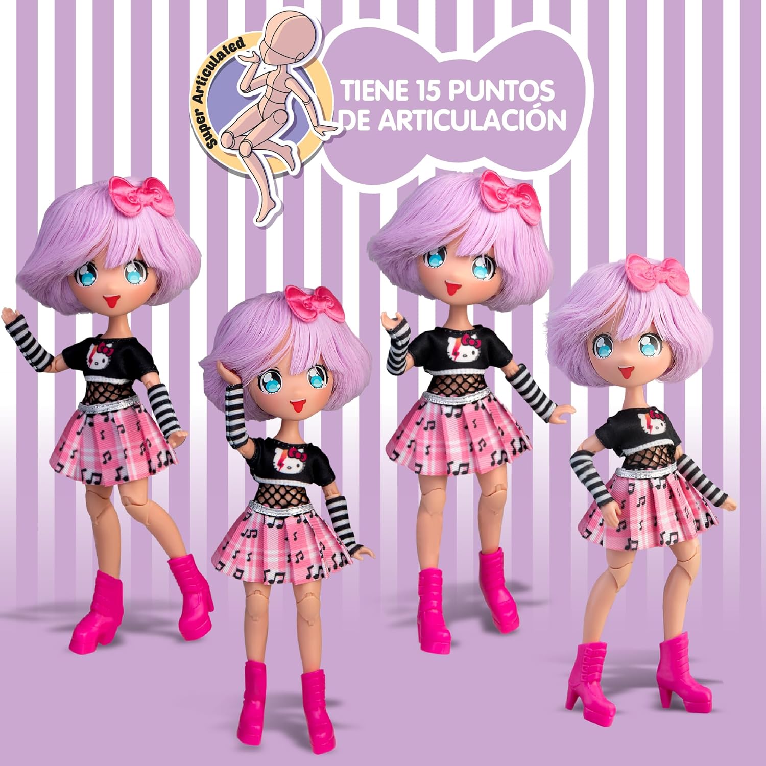 Muñeca manga 4SF Hello Kitty Teddy Rock - imagen adicional