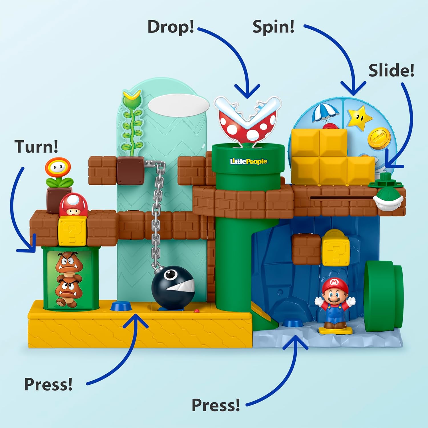 My Mario Little People Set de aventuras de Mario JNP54 - imagen adicional