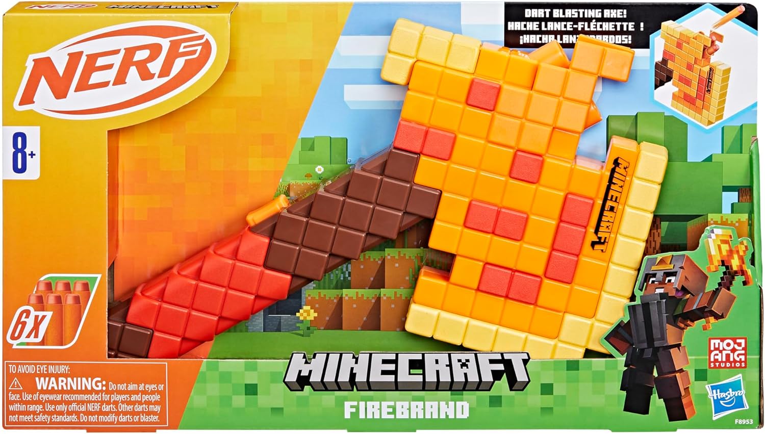 Minecraft Hacha de NERF Firebrand F8953 - imagen adicional