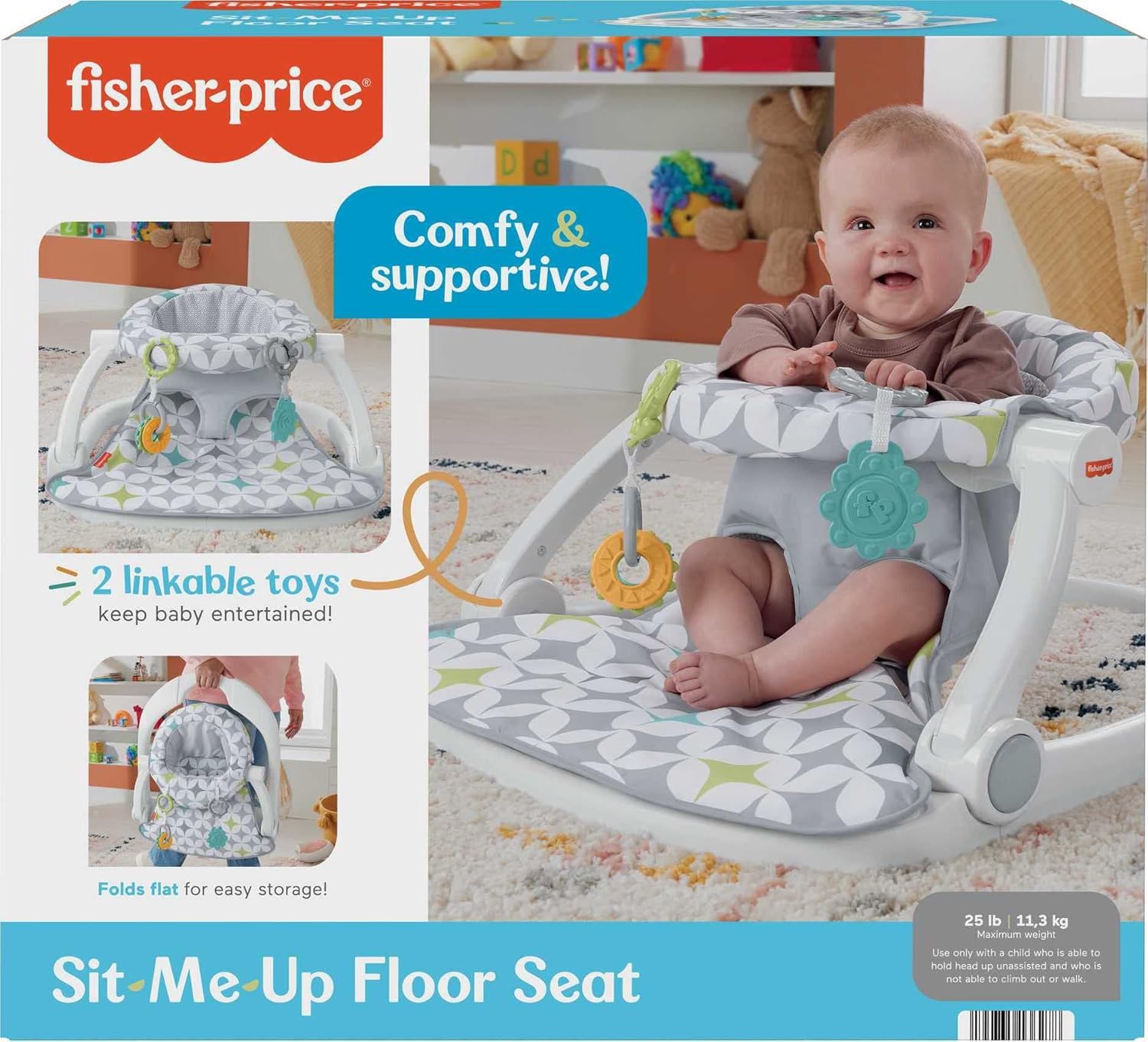 Fisher-Price Silla pórtatil de bebé para jugar en el piso - imagen adicional