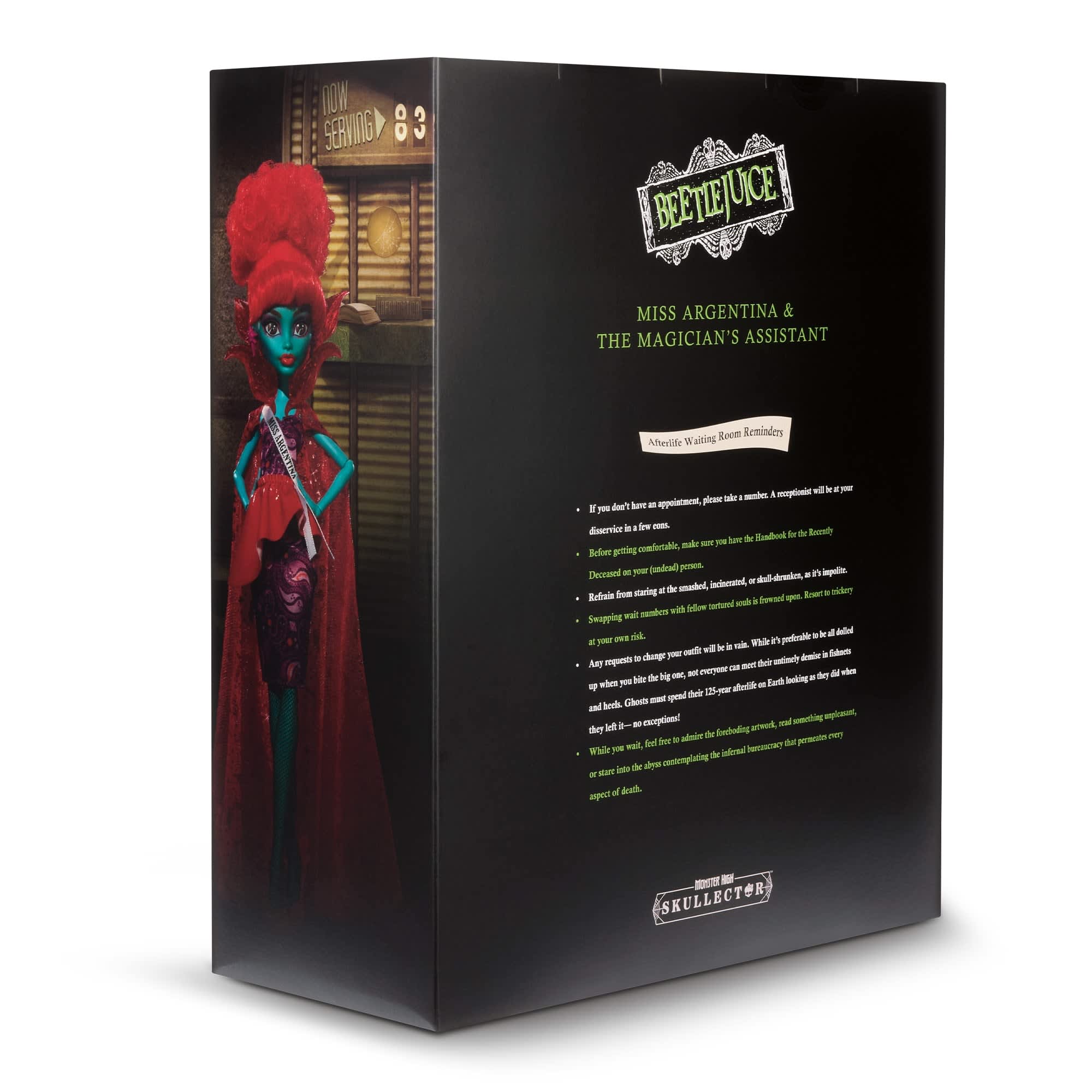 Monster High Skullector Beetlejuice Miss Argentina & The Magician's Asistant - imagen adicional