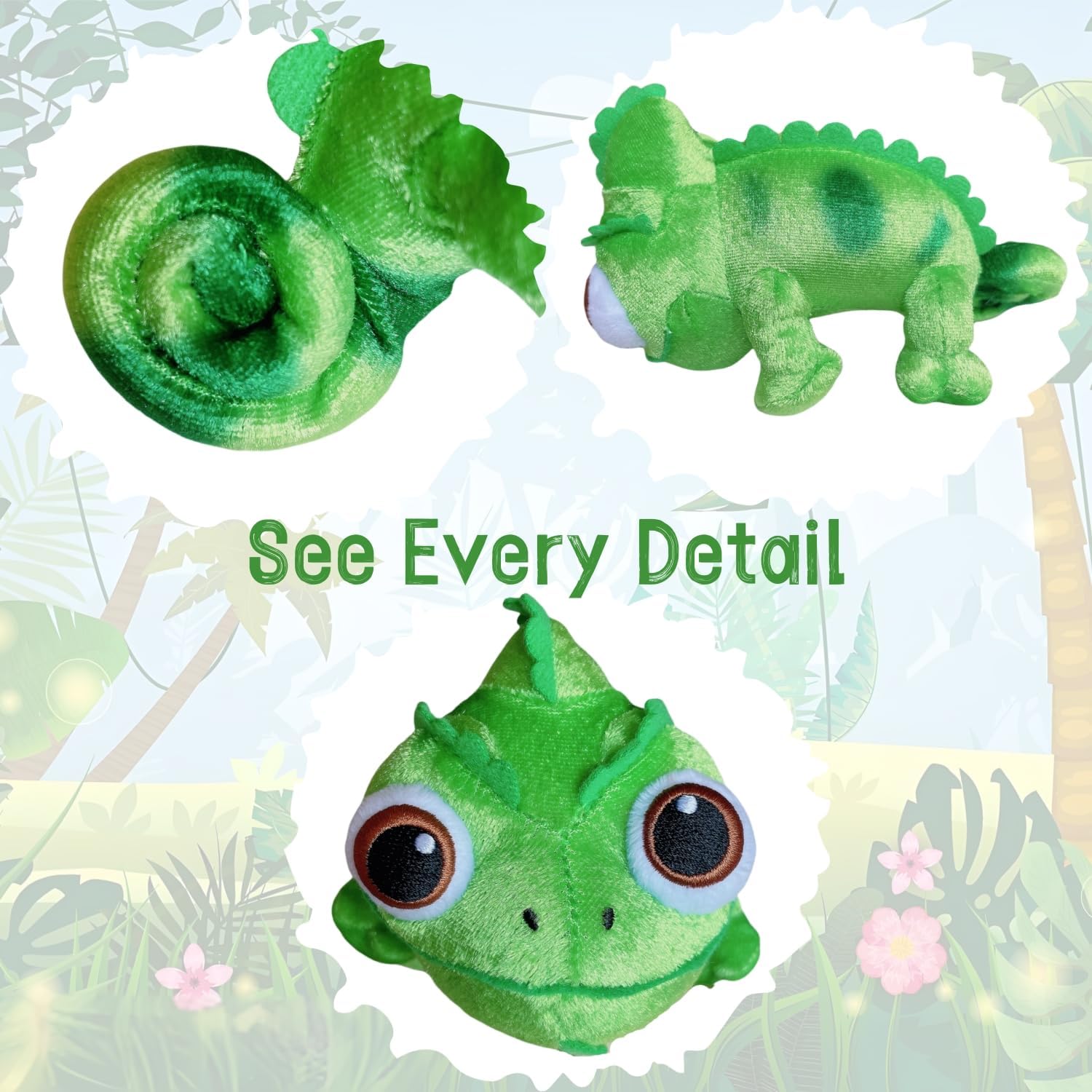 Peluche de Pascal cameleón de Rapunzel con imán - imagen adicional