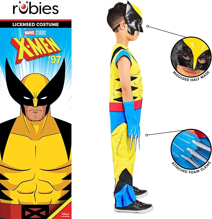 X-Men disfraz clásico de Wolverine licenciado - imagen adicional