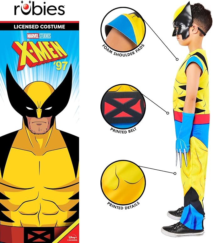 X-Men disfraz clásico de Wolverine licenciado - imagen adicional