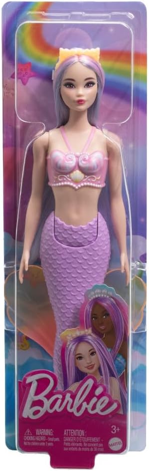 Barbie Sirena pelo rosa y violeta HRR06 - imagen adicional