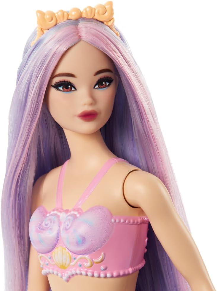 Barbie Sirena pelo rosa y violeta HRR06 - imagen adicional