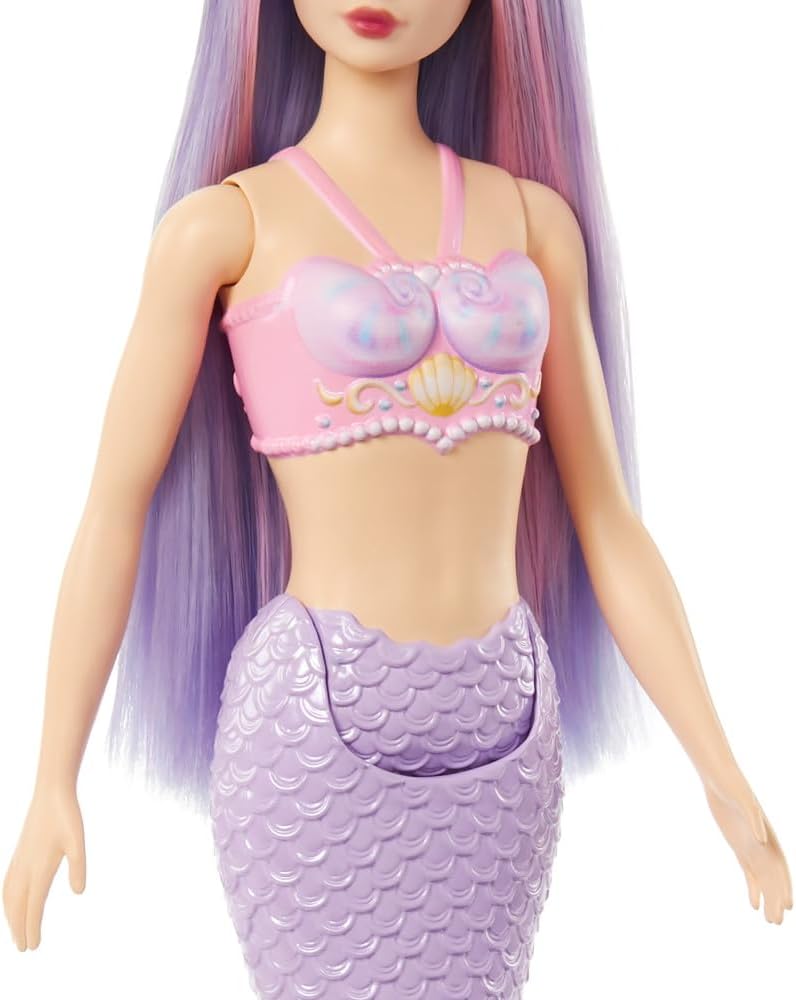 Barbie Sirena pelo rosa y violeta HRR06 - imagen adicional