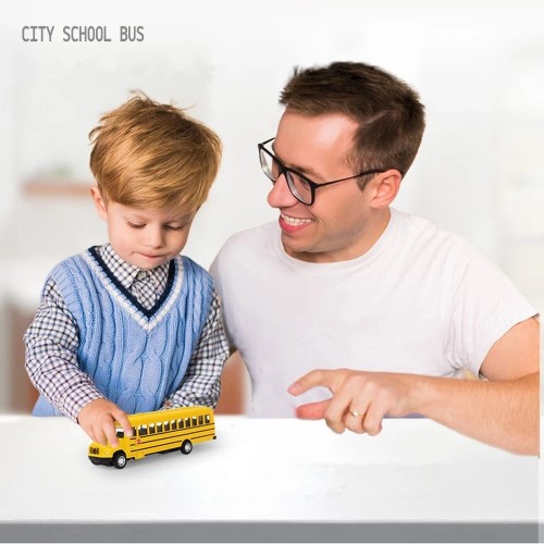 Bus Escolar carro de cuerda Escala 1/64 Diecast - imagen adicional