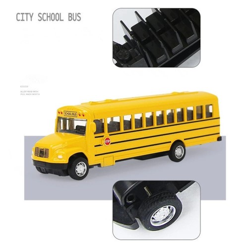 Bus Escolar carro de cuerda Escala 1/64 Diecast - imagen adicional