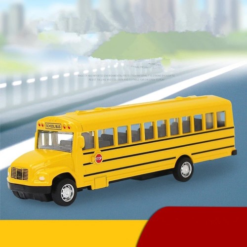 Bus Escolar carro de cuerda Escala 1/64 Diecast - imagen adicional