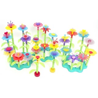 Kit construcción Jardín para jugar con flores plásticas - imagen adicional