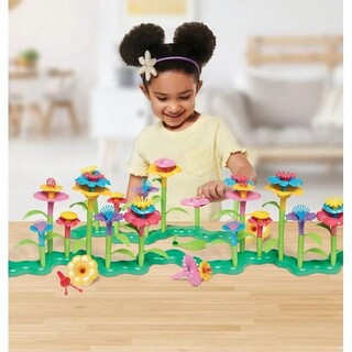 Kit construcción Jardín para jugar con flores plásticas - imagen adicional