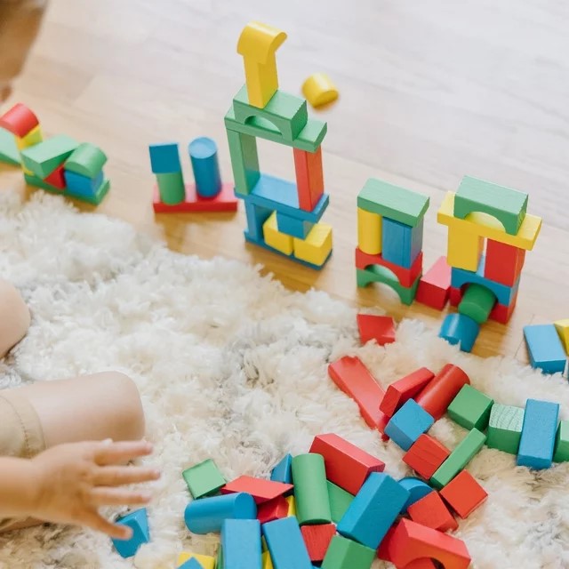 Melissa & Doug 100 bloques de madera - imagen adicional