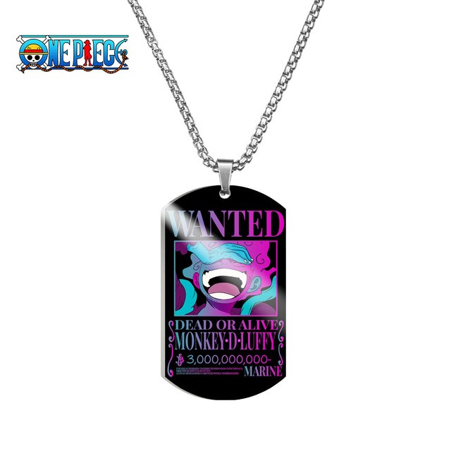 One Piece Chapa Collar Cadena Wanted Monkey D Luffy - imagen adicional