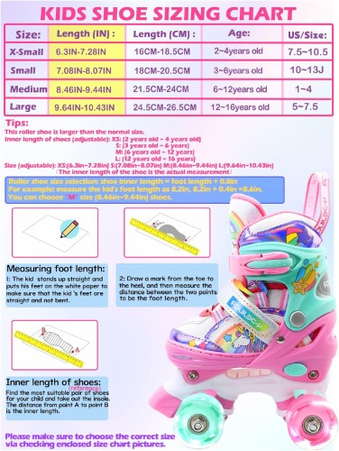 Patines de cuatro ruedas con luces Unicornio - Rosa - imagen adicional