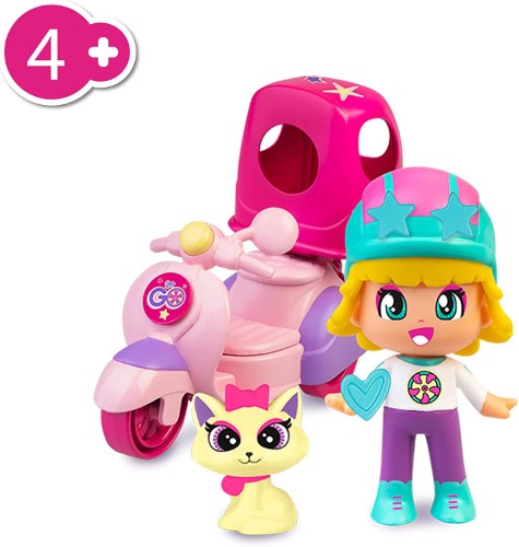 Pinypon Let's Go moto y mascota - imagen adicional