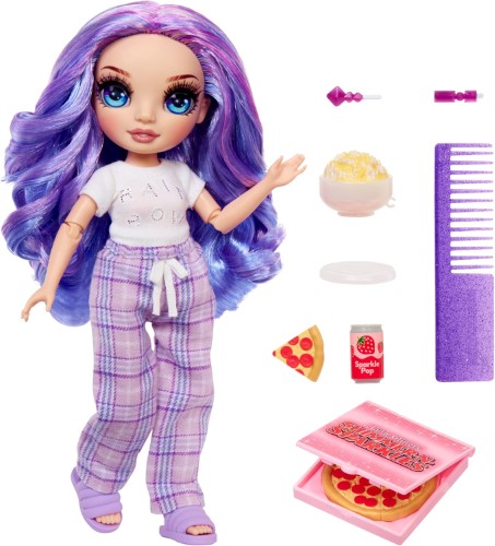 Rainbow High PJ Party muñeca Junior Violet - imagen adicional