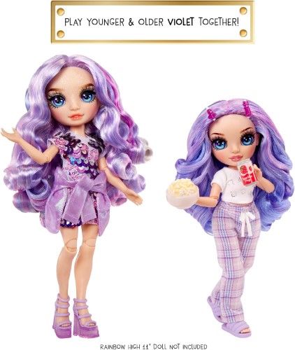 Rainbow High PJ Party muñeca Junior Violet - imagen adicional