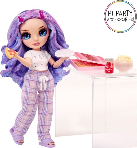 Rainbow High PJ Party muñeca Junior Violet - imagen adicional