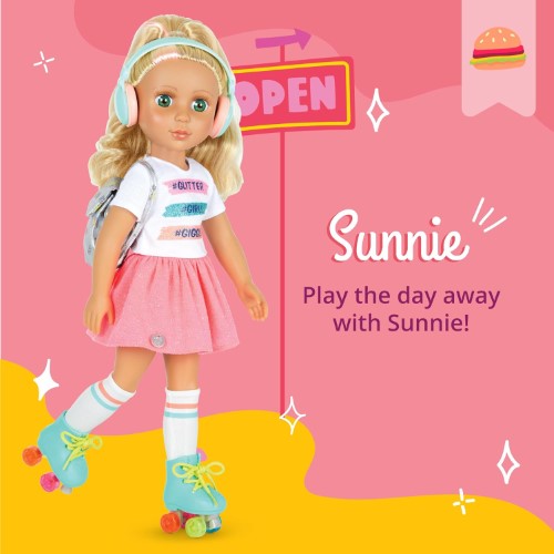 Glitter Girls Sunnie Roller Skates muñeca con patines - imagen adicional