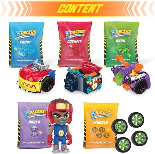 T-Racers Colección Fire & Ice Pack de 8 - imagen adicional