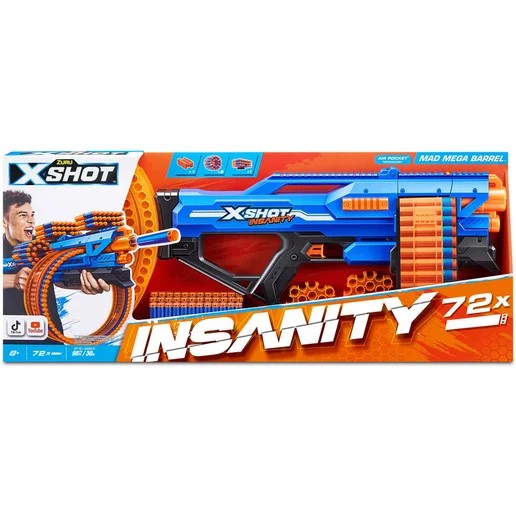 X-Shot Insanity Mad Mega Barrel Lanzador plástico - imagen adicional