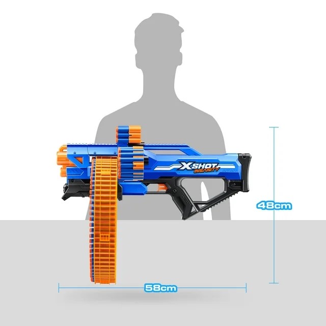 X-Shot Insanity Mad Mega Barrel Lanzador plástico - imagen adicional