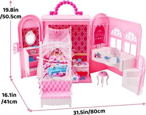 deAO Bolso de mano con casita de muñecas - imagen adicional