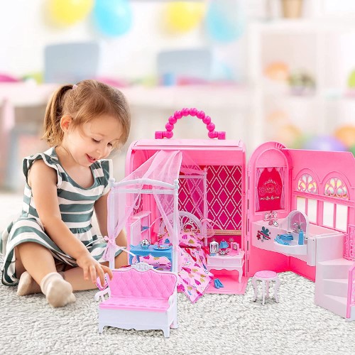 deAO Bolso de mano con casita de muñecas - imagen adicional